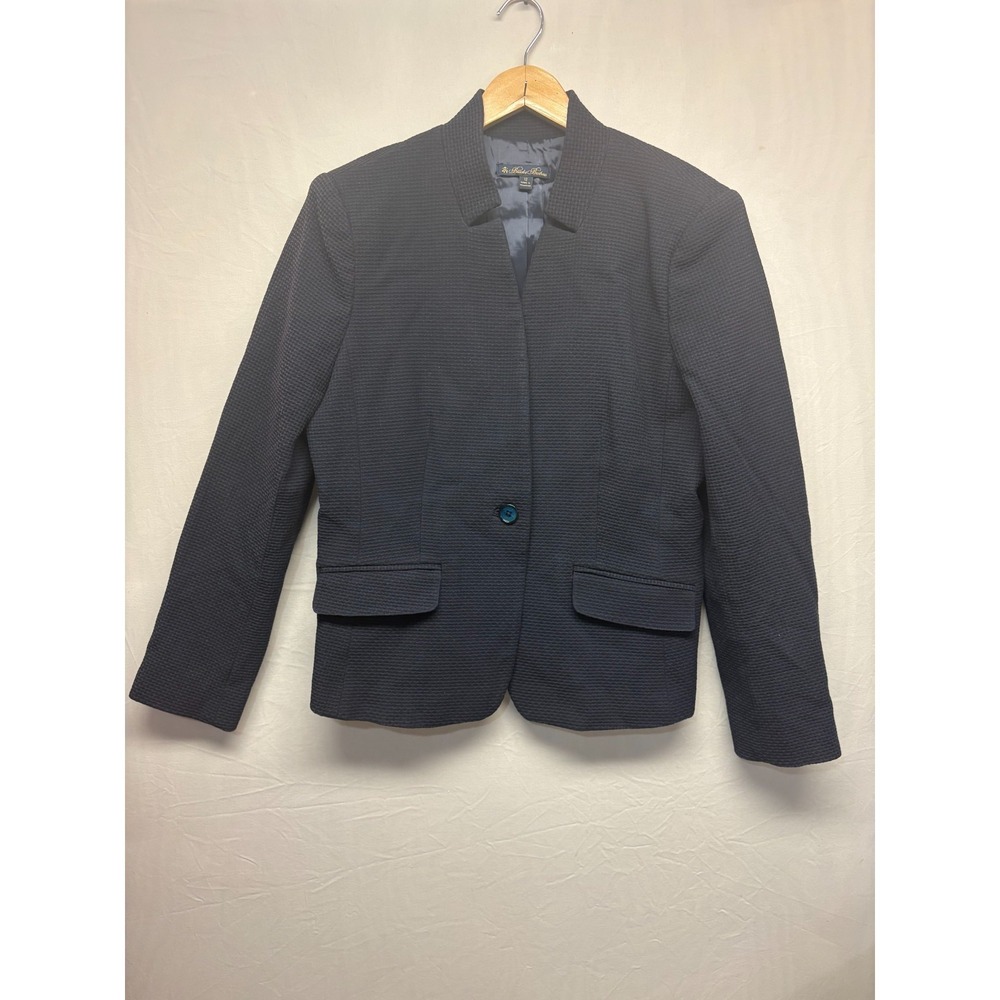 Brooks Brothers Blazer Jacket Women's Navy Blue Lined Single Breasted Pocket 12